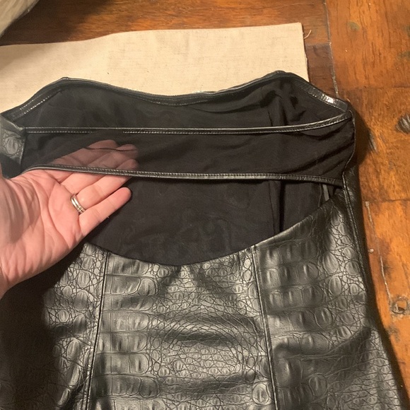 Free People Strapless Vegan Crocodile Mini Dress NWOT never worn Size s - Picture 6 of 8